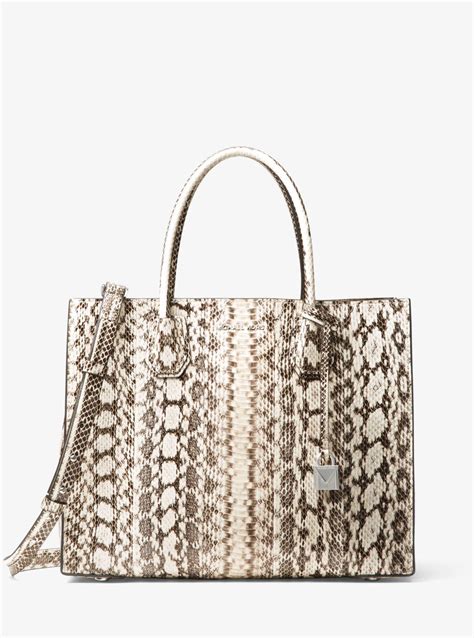 michael kors mercer mini tote|mercer large snakeskin tote bag.